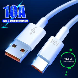 Type C Charger Cable for Car CarPlay Type C Extension Cable Extender 10A Data Cord for PC Smartphone Fast Speed USB Cable Extension