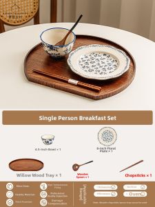 MODERN SWEETHOME | Single-use Postpartum Dinnerware Set With Glazed Under Color