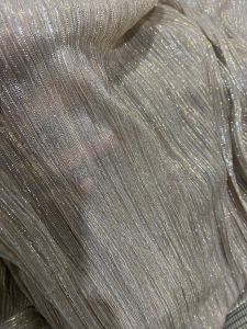 vải voan lưới dập ly nhũ kim tuyến màu da _( khổ 1m5) mềm mỏng nhẹ may đầm váy dạ hội vv