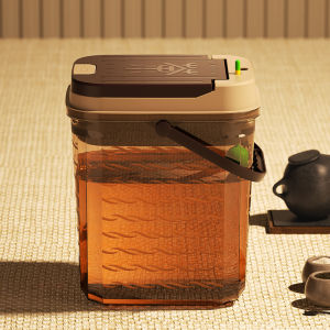 Transparent Tea Wastewater Bucket Dry Wet Separation Tea Dust Bin Visible Water Level Full Water Reminder Tea Trash Can