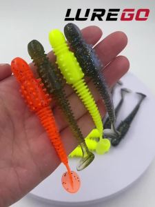 5PCS 10cm Sea Cucumber Style Ribbed Soft Lure with T-Tail | Lifelike Action & Powerful Twitching for Trophy Fish