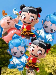 Non-toxic Cartoon Balloons Handheld Birthday Scene Decorations Aluminum Foil Balloons Childrens Festival Celebration Supplies