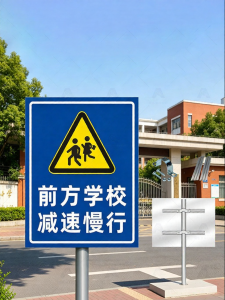 RUIKELAIXIANG | School Zone Children Caution Sign Traffic Safety Warning Plate