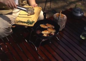 Camp Grill with Foldable Legs-304 Stainless Steel Grill Grate for Backpacking Camping Hiking