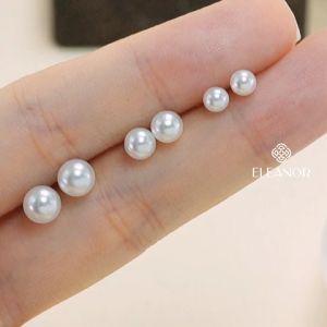 Bông tai nữ chuôi bạc 925 Eleanor Accessories khuyên tai nụ ngọc trai nhân tạo phụ kiện trang sức 3364