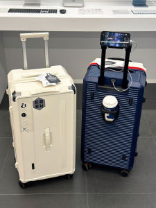 Multi-Functional Luggage Female 28-Inch Universal Wheel Thickened and Large-Capacity Trolley Case Mute Student Suitcase Leather Suitcase