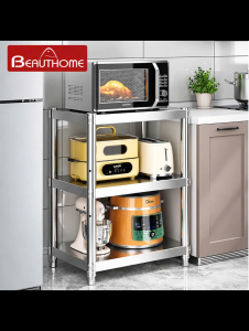 Kệ để đồ đa năng nhà bếp Inox - Giá - Kệ inox 345 tầng để lò vi sóng lò nướng đồ dùng nhà bếp