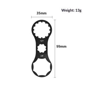 EELHOE | Aluminum Alloy Bike Front Fork Cap Wrench High Precision Universal Fit Portable Bicycle Repair Tool for Outdoor Emergency Repair