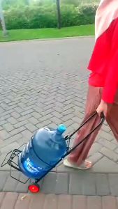 Trolly Portable Bisa Dilipat Troli Besi Untuk Angkat Barang Belanjaan Dengan Tali 100CM