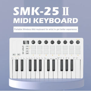 M-VAVE SMK-25 II Pro MIDI Keyboard 25 Semi-Weighted Keys +16 RGB Pads  8 Mapping Knobs Music Production Software Included