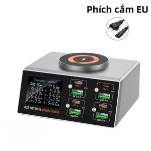 Ilepo | Sạc Nhanh Thông Minh 140W 8 Cổng USB Sạc Nhanh Dùng Được Cho Nhà Văn Phòng Tiệc Tùng Khách Sạn Nhà Hàng Tương Thích Với Điện Thoại Android