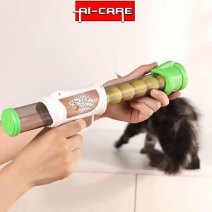 Pet Shooting Toy Ball Cat Teaser Toy Ball Chaser Kitten Training Toy Launcher Puppy Toy Interactive Soft Ball Fly Out Pet Toy