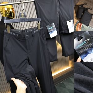 Lightweight Breathable Mens Casual Pants Elastic Long Trousers Spring Summer Fashion Urban Style Youth Daily Wear Storage Friendly