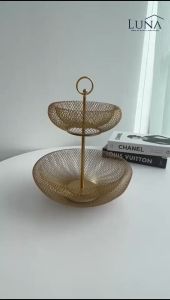 LUNA [Bird Nest Fruit Storage] Ins Household Fruit Storage Bowl Two Tier Fruit Storage Kitchenware Accessories For Home