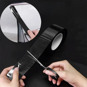 Phim Bảo Vệ Cửa Xe Bằng Sợi Carbon Nano 3D Màu Đen Chống Thấm Nước Chống Trầy Xước 3m PVC Sill Protector Sticker Cho Xe Ô Tô