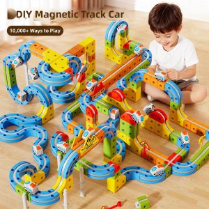 HUPINXIAN | Magnetic DIY Train Track Puzzle Toy Cubes