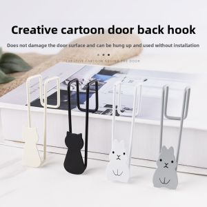 No Drill Door Hooks Creative Cartoon Wall Hooks for Bedroom Kitchen Office Storage Organizer Hanging Hooks Space Saving