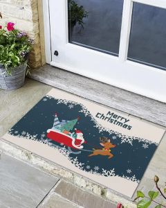 VIKAMA 40x60CM Home Decor Kitchen Balcony Carpet Christmas Welcome Mat Non-Slip Indoor And Outdoor Entryway Floor Mat