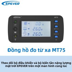 Máy Đo Từ Xa EPEVER MT75 Để Giám Sát Bộ Điều Khiển Năng Lượng Mặt Trời Và Biến Tần Màn Hình Độ Phân Giải Cao Công Nghệ Cập Nhật Màn Hình Kép