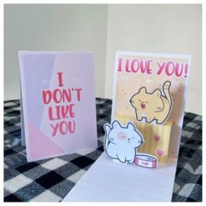 I Don’t Like You Pop Up Greeting Card 3D card/ wish card/ Kad Ucapan