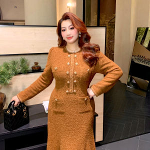 GLEC | Large Size Spring Dress Flared Long Dress