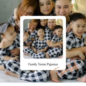 CHECKERED PLAIN POLKA  CHARACTER PAJAMA TERNO FAMILY SET / TWINNING / COUPLE in sizes baby infant-adult plus size other character prints available too (SOLD SEPARATELY PER SIZE)