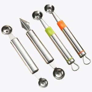 Stainless Steel Fruit Slicer Baller Carving Kitchen Tool for Cutting Watermelon And Taking Fruit Meat Ideal for Preparing Delicious Dishes