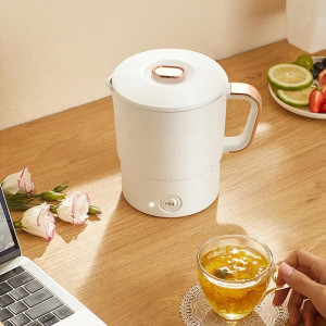 【Ready Stock】Travel Electric Kettle 800ml Portable Tea Kettle 304 Stainless Steel Mini Pot Electric Teapot Small Water Boiler
