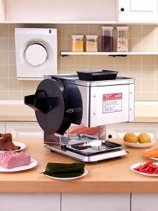 🏆JARD Upgraded Electric Meat Slicer Commercial Onion Cutting Machine 2.5mm Blade Pitch Potato Slicing Machine Cabbage Shredder Vegetable Fruit Cutter