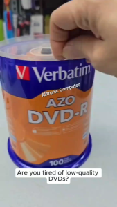 Verbatim DVD-R AZO 4.7gb 16x 120min 100pcs per cake box P/N: 95102