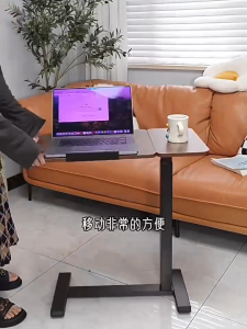 Side Table Adjustable Desk Wheel Driven Movement Air Pressure Regulation Folding Computer Desk Study Desk Upright Desk Office Desk