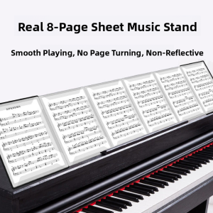 Reflective Music Sheet Clip Student File Folder Bag Piano Sheet Music Holder 3A4 Detachable Page Music Clip Guitar Accessories