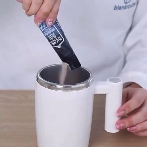 Automatic Mixing Cup: Stainless Steel Coffee & Milk Self Stirring Magnetic Mug