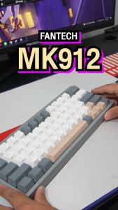 FANTECH คีย์บอร์ดไร้สายขนาดเล็ก 60% RED SWITCH / BLUE SWITCH โหมดการเชื่อมต่อ 3 โหมด USB2.4 Ghz / Bluetooth5.0 / สาย USB C รุ่น MK912