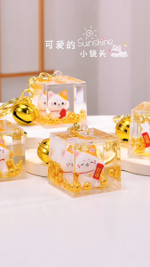 (PROMO) Gantungan Kunci Gantungan Tas Lucu Unik Motif Lucky Cat