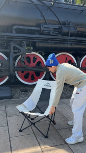 Thaitao เก้าอี้กลางแจ้งผ้าตาข่าย Air Net ระบายอากาศ เบา พับเก็บได้ พกพาสะดวก เหมาะสำหรับแคมป์ปิ้ง ปิกนิก กางง่าย แข็งแรงทนทาน