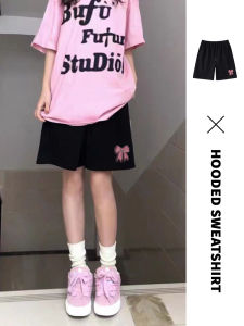 Black Loose-Fitting Wide-Leg Short Jumpsuit Womens Summer Thin Fashion Brand Outwear Plus Size Casual Student American Sports Shorts