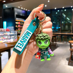 Disney Superhero Keychain Spider-Man Iron Man Captain America Hulk Doctor Strange Keyring Bag Pendant Gift for Fans