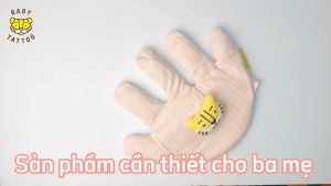 BABY TATTOO Gối Ôm Thoải Mái Chườm Nóng Hình Bàn Tay Tạo Cảm Giác Thân Thiện Hỗ Trợ Giấc Ngủ Cho Bé