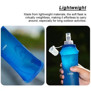 250/500ml TPU Sports Soft Water Bag Can Be Folded Outdoor Portable Large Capacity Sports Water Refill Bag Outdoor Tool