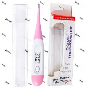 1pcs เครื่องวัดอุณหภูมิสําหรับไข้ Digital Basal Body Oral รักแร้หรือ Rectal อิเล็กทรอนิกส์จอแสดงผล LCD Soft-HEAD เครื่องวัดอุณหภูมิในครัวเรือนมนุษย์