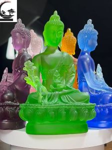 Tượng phật dược sư (7 màu) nhiều kích thước. trang trí tiểu cảnh bonsai ghép lũa để bàn trà phòng khách bàn làm việc trên ô tô…