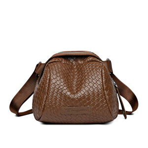 Trendy Shell Bag Large Capacity Womens Bag 2024 New Fashion Casual Single Shoulder Crossbody Bag Quality Woven Texture