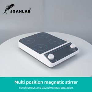 JOANLAB Multiple Magnetic Stirrer Hot Plate Digital Display Laboratory Stirrer Magnetic Mixer Heating Four-station Six-Position