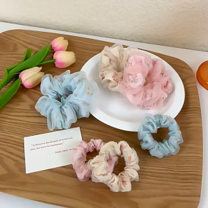 ZTOYL Hai Lớp Lụa Organza Scrunchies Ngọt Ngào Hoa Tóc Ban Nhạc Cho Cô Gái Tóc Đuôi Ngựa Chủ Cao Su Ban Nhạc Tóc Quan Hệ Tóc Phụ Kiện Tóc