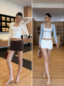 audwyn | Hip Fitting Flattering Skinny Elastic Waist Miniskirt