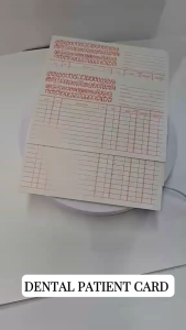 Dental Record Patient Card Color Red 100 Pieces