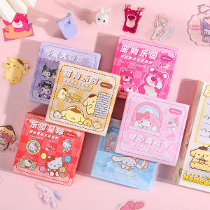 [100 Sheets] Sanrio Hand Ledger Stickers Goo Card Waterproof PVC Hand Book Stickers Creative Cute Cartoon Sticker Set Water Cup Notebook Stickers