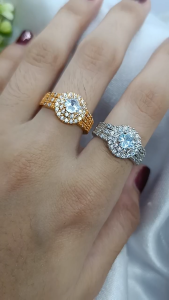 Grosir Cincin Berlapis Emas 24K Gold Korea Perhiasan Rings Wanita Emas Muda Anti Karat Aksesoris Jewelry