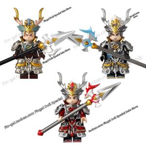 King White Dragon Silver Armor Chiyan Gold Armor Figurine Building Blocks Mini Figures